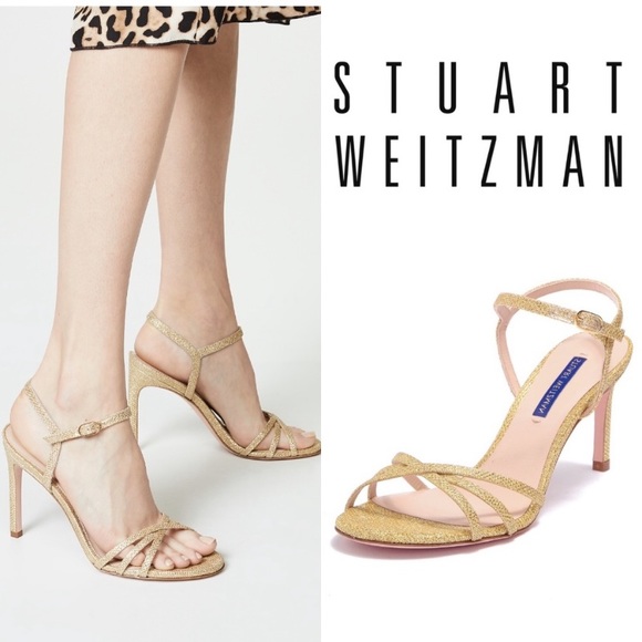 Stuart Weitzman Shoes - NWT Stuart Weitzman Starla Metallic Fabric Sandals